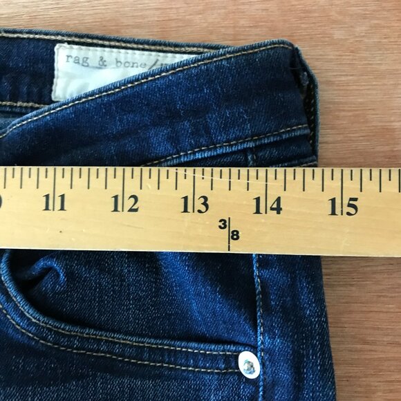 Rag & Bone Skinny Jeans Women 27 Blue Low Rise Woodford Stretch Preppy 16781 - Picture 10 of 12